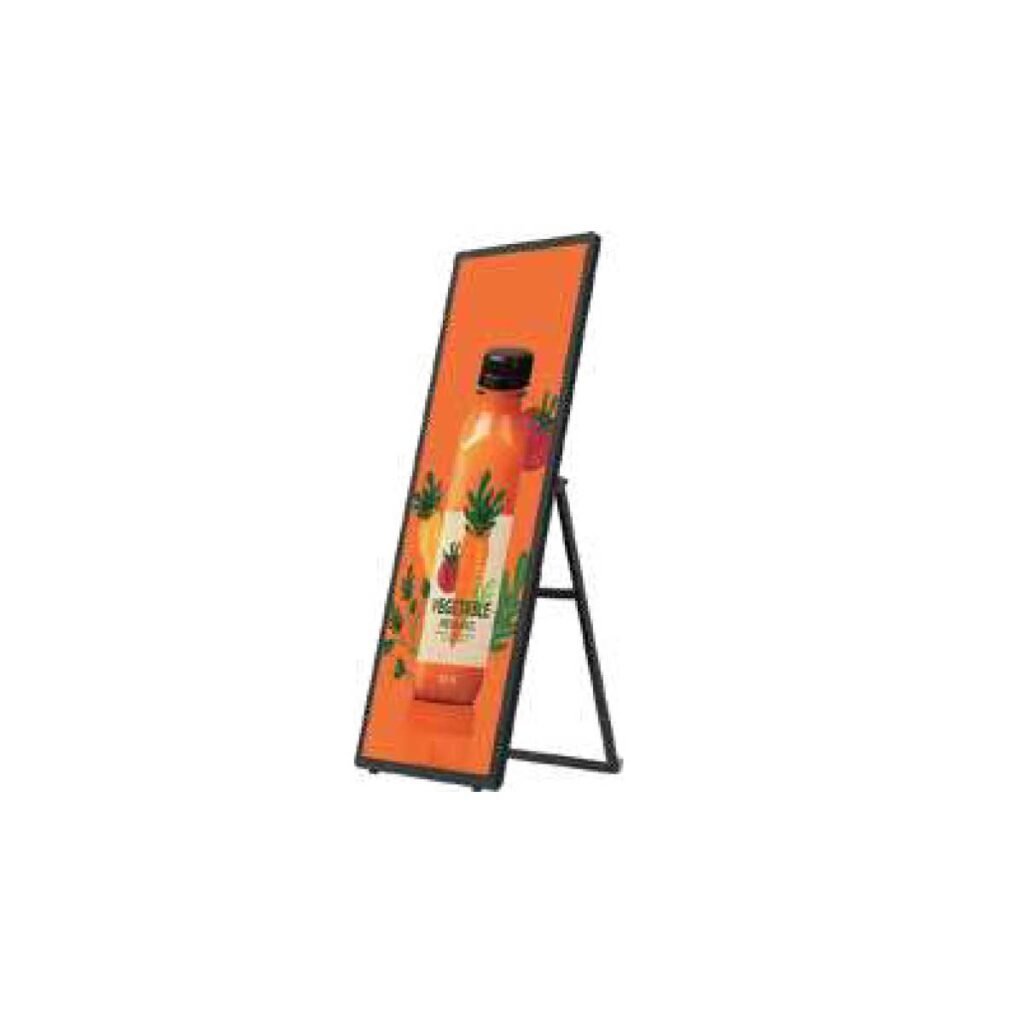 A-frame floor-standing digital display
