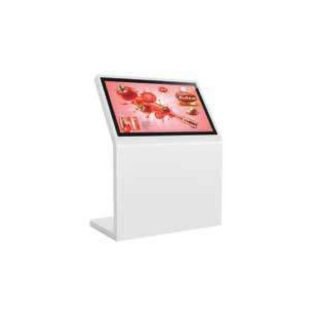 White self-service touchscreen payment kiosk