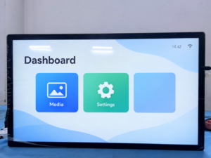 Commercial digital signage display with English interface